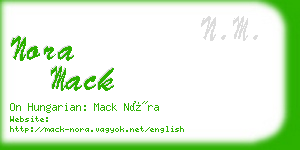 nora mack business card